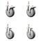 Service Caster 5 Inch 316SS Thermoplastic Rubber 3/8 Inch Threaded Stem Caster Lock Brake, 2PK SS316TSTTL20S514-TPRB-381615-2-S2 - alternate 5